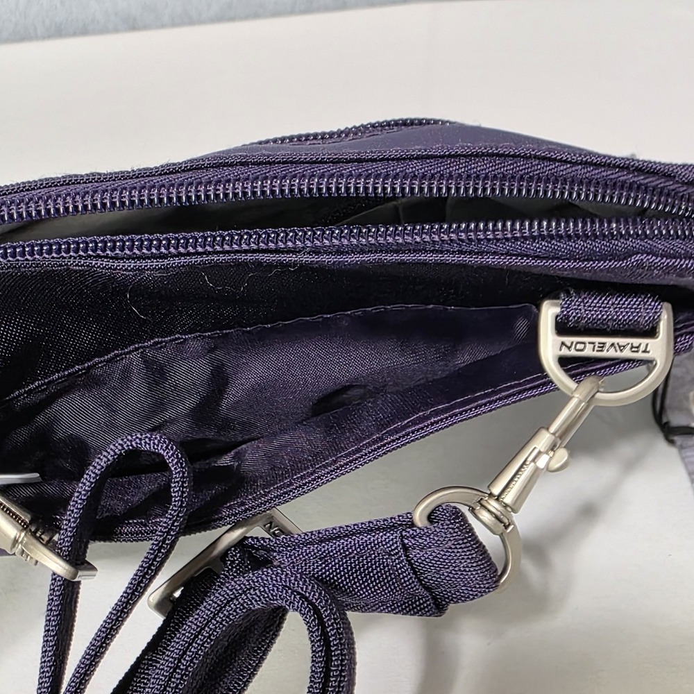Travelon Anti-Theft Classic Convertible Crossbody & Waist Pack - Purple - Picture 7 of 9